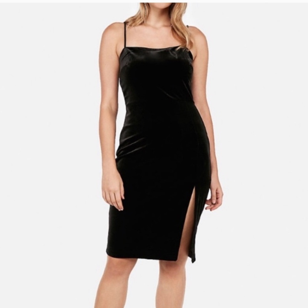 Velvet midi dress